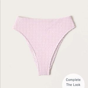 Pink high waisted bikini bottoms